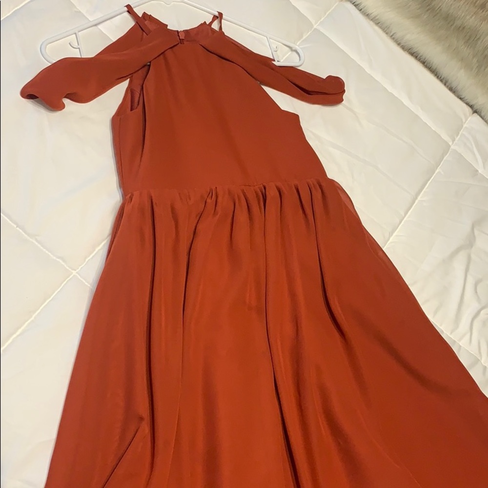 Rust children’s formal gown full length